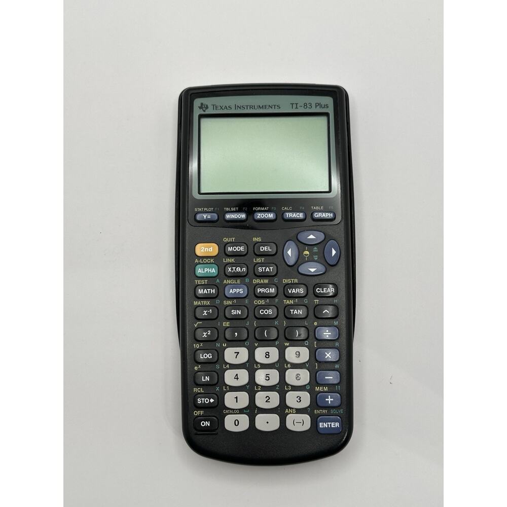 TI-83 Plus Graphing Calculator Texas Instruments Tested Working w/ Cover